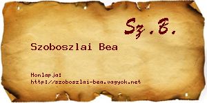 Szoboszlai Bea névjegykártya